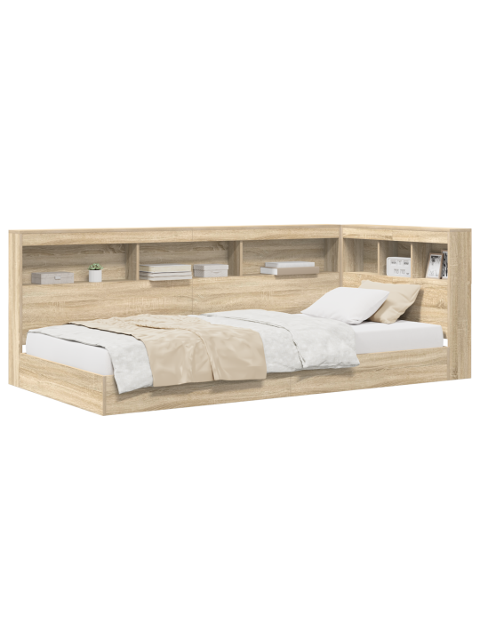 Raamaturiiuli voodi sonoma tamm 75x190 cm tehispuit