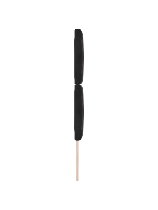 Voodipeats teemantploki disainiga mustas, 80 cm samet