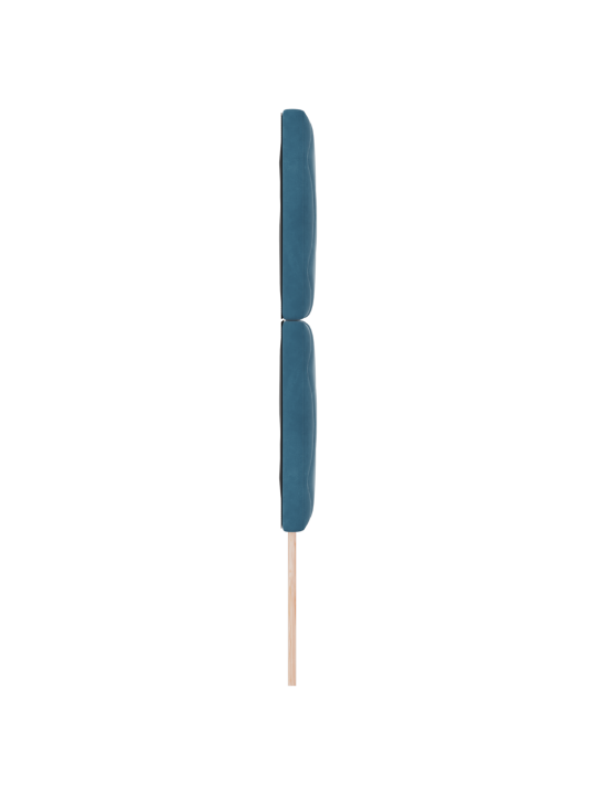 Voodiots teemantblokkmustriga tume sinine 80 cm samet