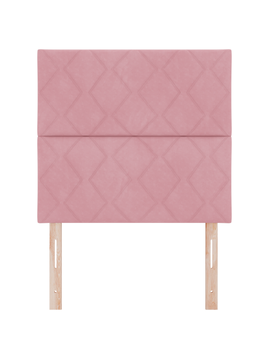 Roosa voodiots teemantplokkidega 90 cm samet