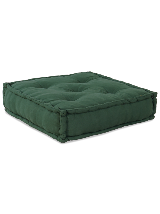 Pouffe 4tk komplekt roheline puuvill nurgapouffe, 70x70x54 cm