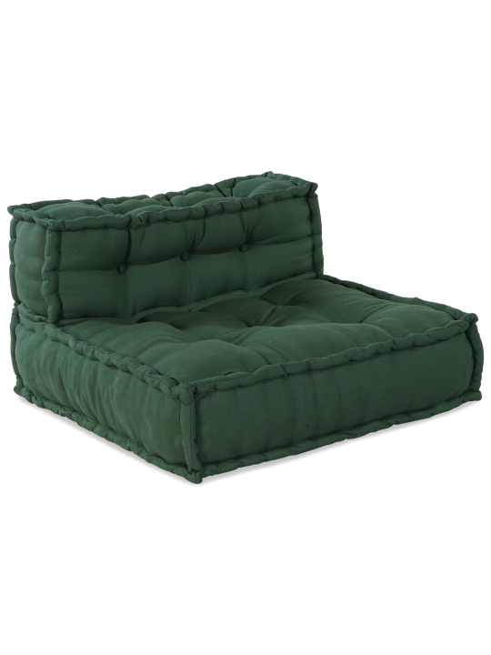 Pouffe 4tk komplekt roheline puuvill nurgapouffe, 70x70x54 cm