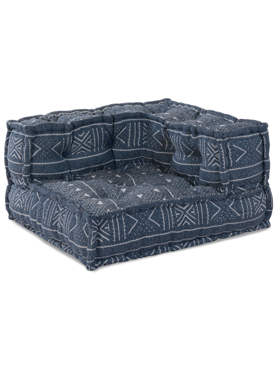 2-kohaline modulaarne pouffe diivan indigo kangaga