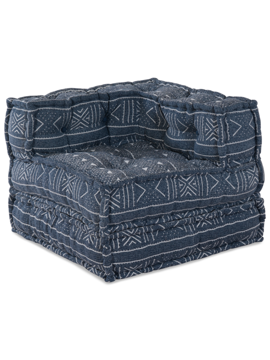 2-kohaline modulaarne pouffe diivan indigo kangaga