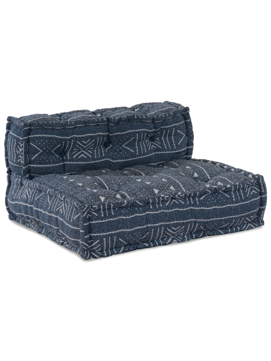 4-kohaline modulaarne pouf diivan, muudetav indigo kangas