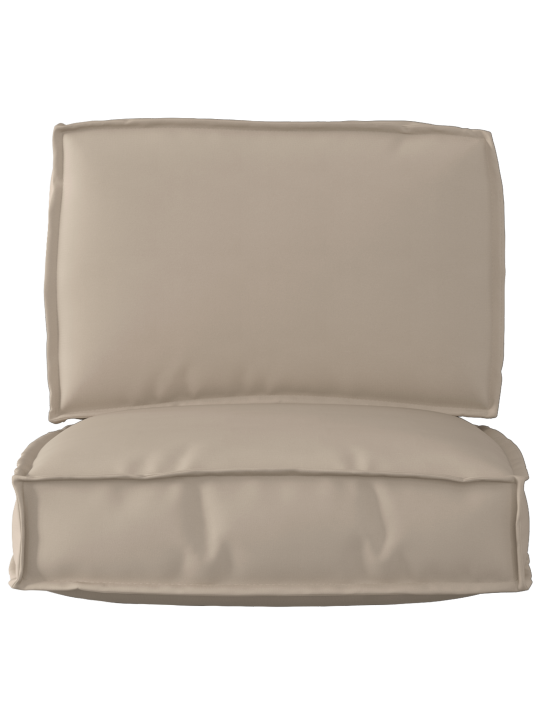 2-osaline kaubakasti patjade komplekt taupe oxford kangast