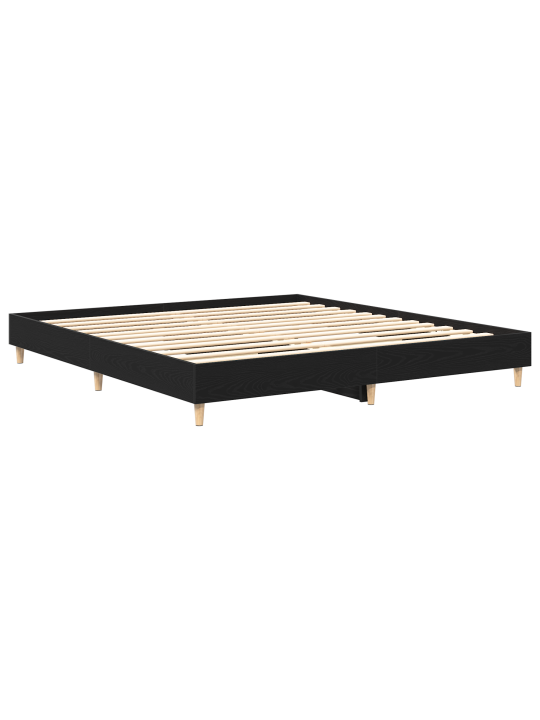 Voodi raam must tamm 200x200 cm inseneritud puit