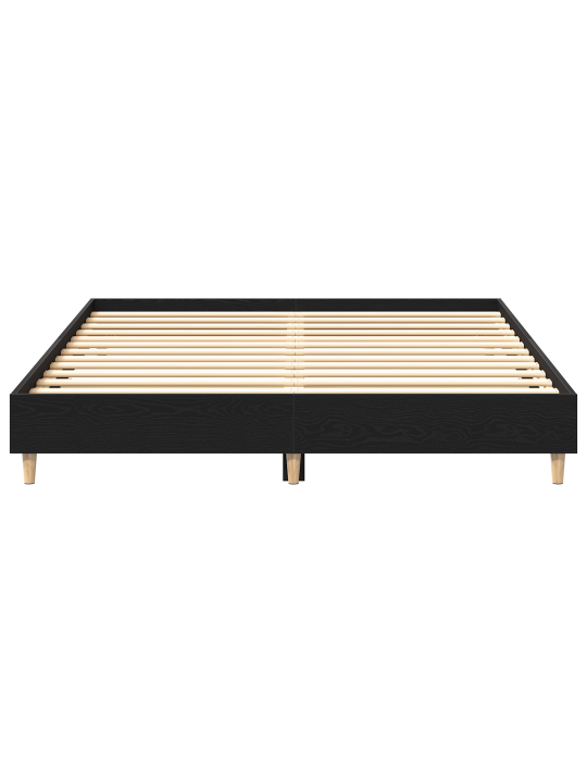 Voodi raam must tamm 150x200 cm töödeldud puit