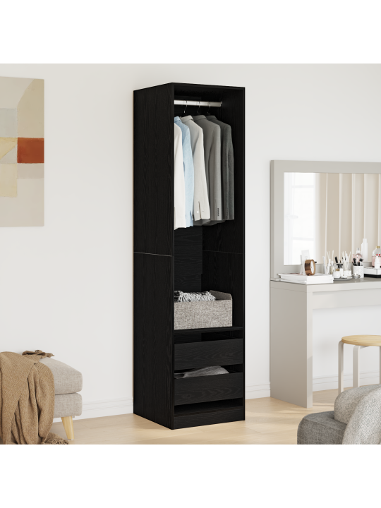 Riidekapp must tamme 50x50x200 cm tehispuit