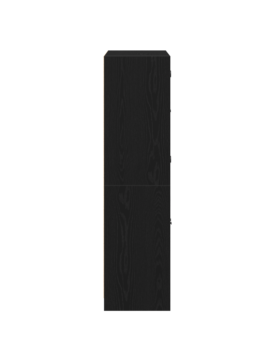 Kõrgkapp uksed must tamme 68x37x142 cm tehispuit