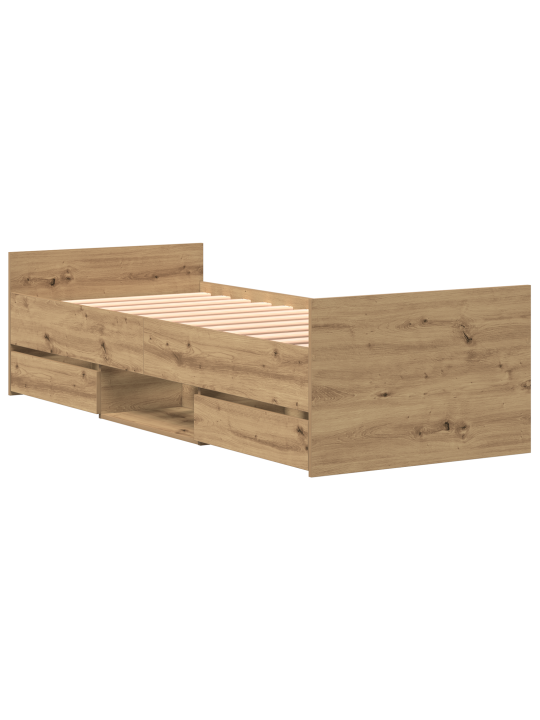 Voodiraam ilma madratsita meistripuu 75x190 cm tehispuit