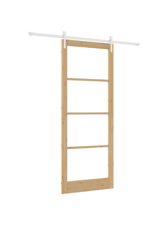 Libisev uks riistvarakomplektiga 'orkdal'solid wood & glass
