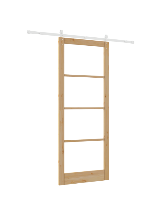 Libisev uks riistvarakomplektiga 'orkdal'solid wood & glass