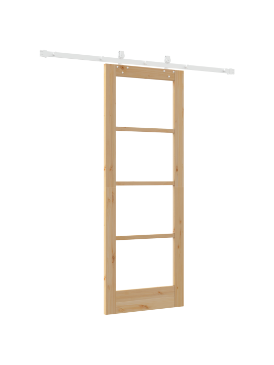 Libisev uks koos tarvikute komplektiga 73.5x198.5 cm massiivpuust männist