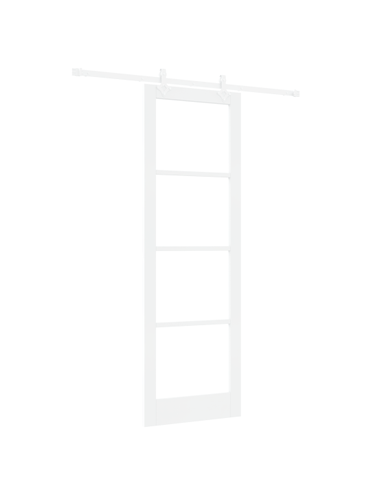 Liuguks komplekt koos varustusega valge 78x232 cm massiivpuust männist