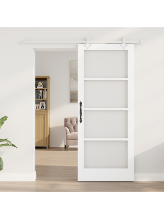Liuguks koos kinnituskomplektiga valge 83x202 cm soliidne mänd