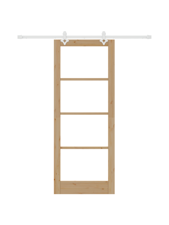 Libisev uks riistvarakomplektiga 83x211 cm kvaliteetne männipuit