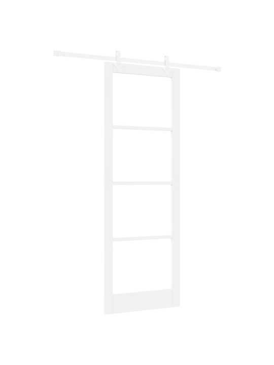 Liuguks riistvara komplektiga valge 83x232 cm täispuit kuusk
