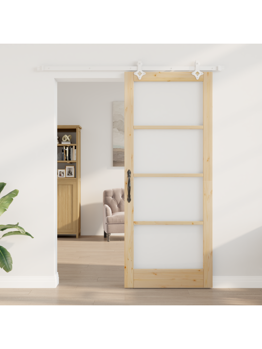 Liuguks riistvarakomplektiga 86x211 cm tugev puu mänd
