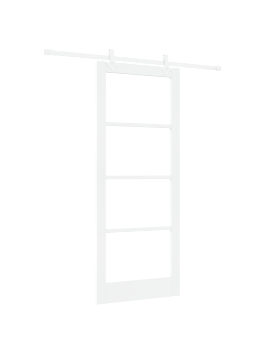 Liuguks koos tarvikute komplektiga valge 86x211 cm massiivpuust männipuit