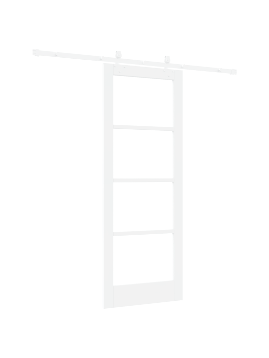 Valge liuguks koos riistvarakomplektiga 78x202 cm massiivne mänd