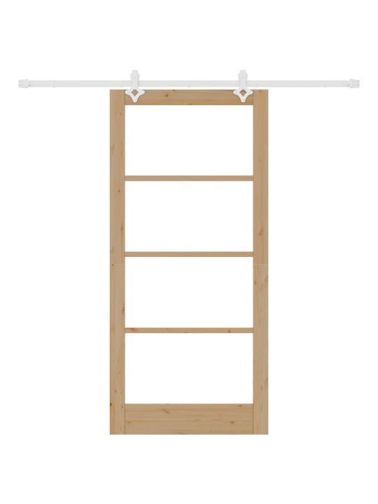 Liuguks komplekt riistadega 93x202 cm tugevast puidust männist