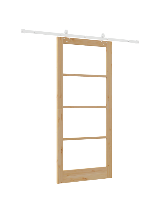 Libisev uks riistvara komplekt 93x211 cm tugevast kuusepuust