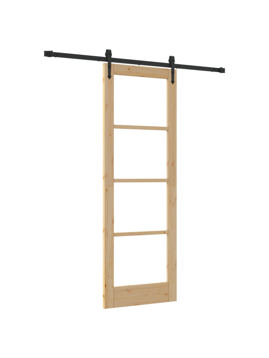 Libisev uks koos tarvikute komplektiga 73.5x211 cm tugev puit männi