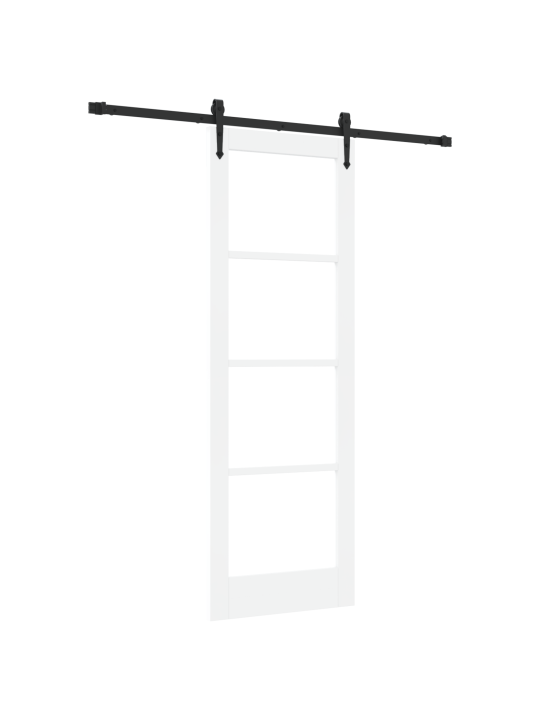 Libisev uks koos kinnituskitsiga valge 73.5x211 cm kindel puit mänd