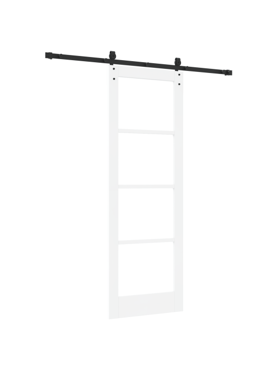 Libisev uks koos kinnituskitsiga valge 73.5x211 cm kindel puit mänd