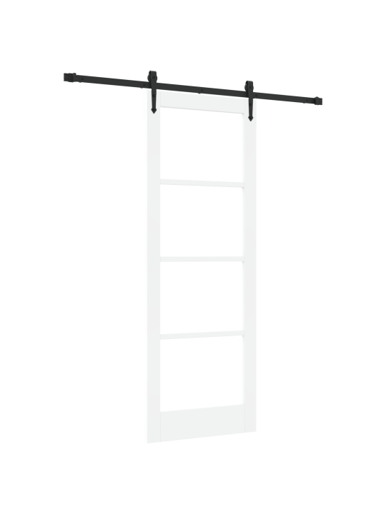 Liuguks koos varustuskomplektiga valge 78x211 cm tahke puit mänd