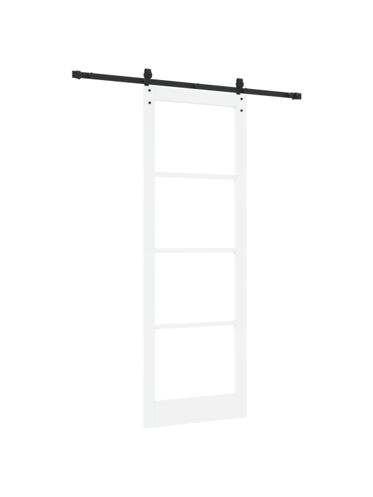 Libisev uks koos riistvarakomplektiga valge 83x232 cm massiivne jõulupuu