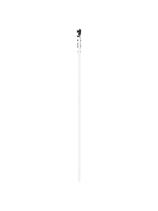 Libisev uks koos riistvarakomplektiga valge 83x232 cm massiivne jõulupuu