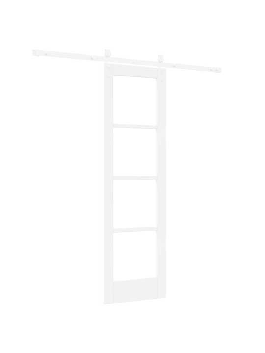 Liuguks koos varustuse komplektiga valge 61x198.5 cm tugev puidust mänd