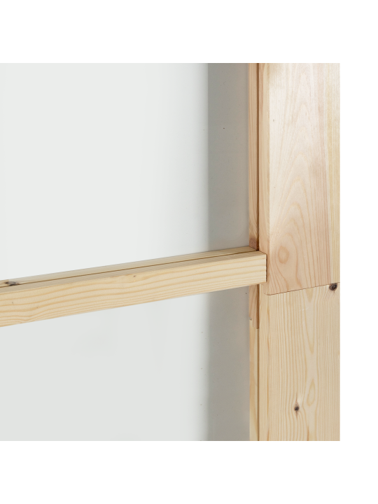 Libisev uks koos riistvarakomplektiga 93x232 cm kvaliteetsest männipuidust