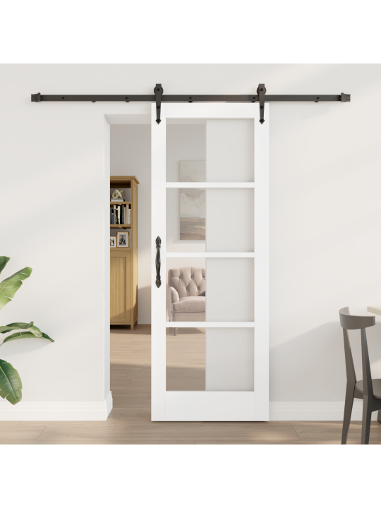 Liuguks koos tarvikute komplektiga valge 73.5x198.5 cm kvaliteetne puidust mänd