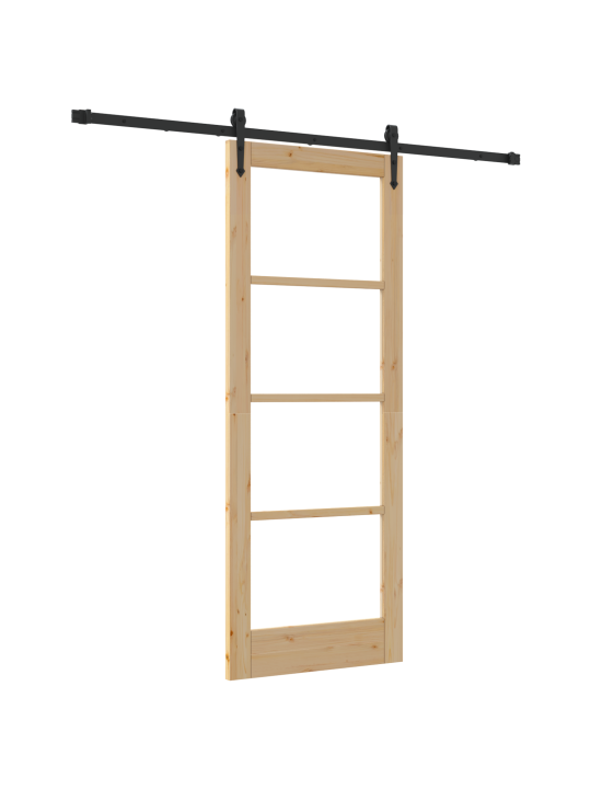 Libisev uks riistade komplekt 78x202 cm kindel puu männi