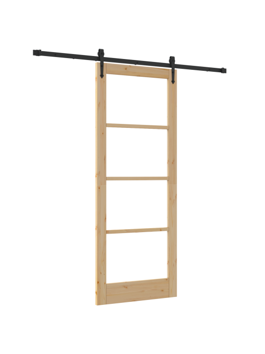 Liuguks koos varustuskomplektiga 83x211 cm kvaliteetne puidu männipuit