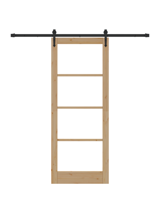 Liuguks koos varustuskomplektiga 83x211 cm kvaliteetne puidu männipuit
