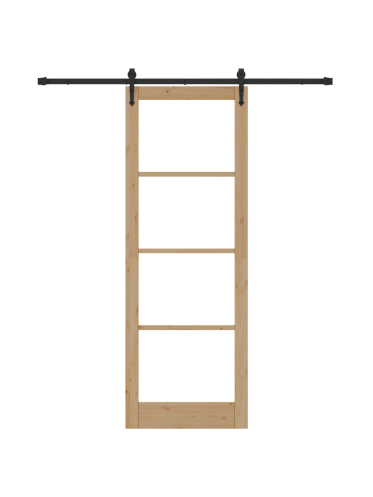 Libisev uks riistvaraga 83x232 cm tugev männipuit