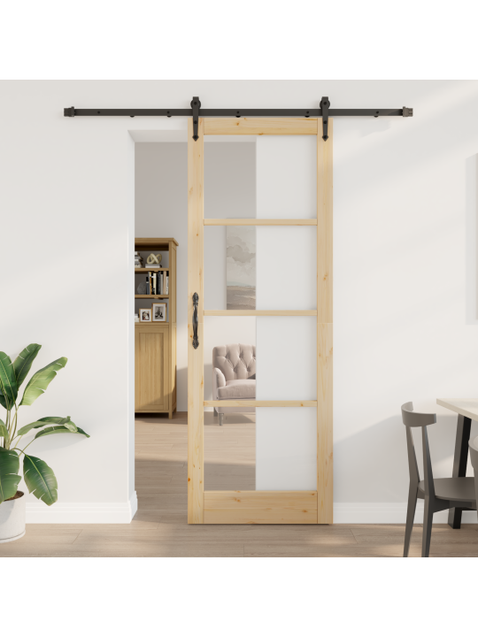 Libisev uks riistvaraga 83x232 cm tugev männipuit