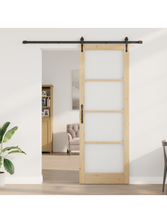 Libisev uks riistvaraga 83x232 cm tugev männipuit