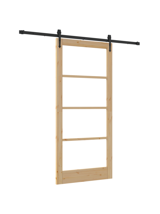 Liugukse komplekt koos seadmetega 93x202 cm massiivne puit mänd