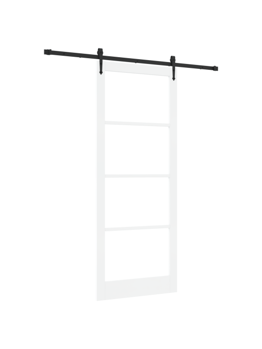 Libisev uks koos tarvikute komplektiga valge 93x232 cm tootest puit puit