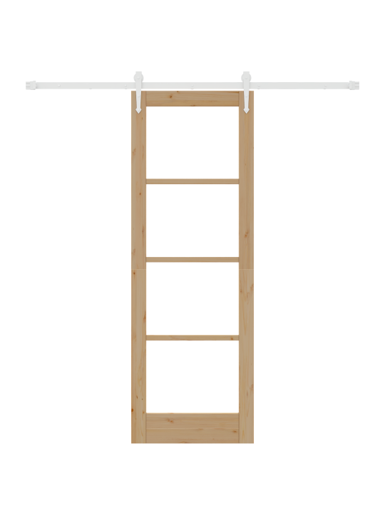 Liugvärav koos tarvikute komplektiga 73.5x211 cm tihedast männipuidust