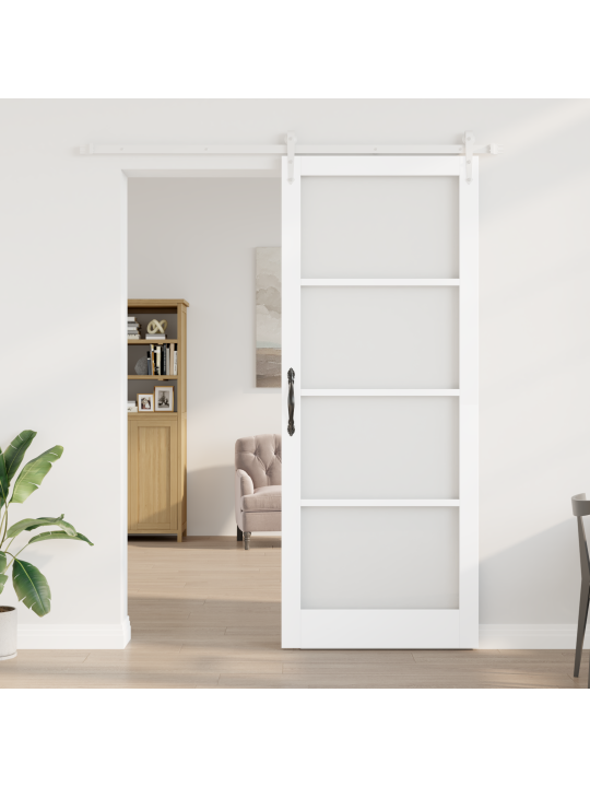 Liuguks koos tarvikute komplektiga valge 93x232 cm tugev puit kuusk