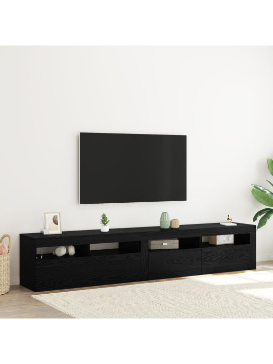 Tv kapid 2 tk led tulgedega mustast tammepuidust