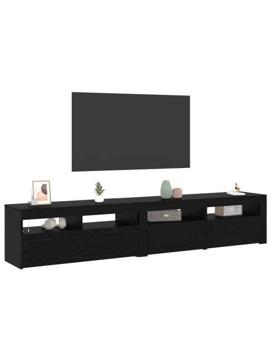 Tv kapid 2 tk led tulgedega mustast tammepuidust