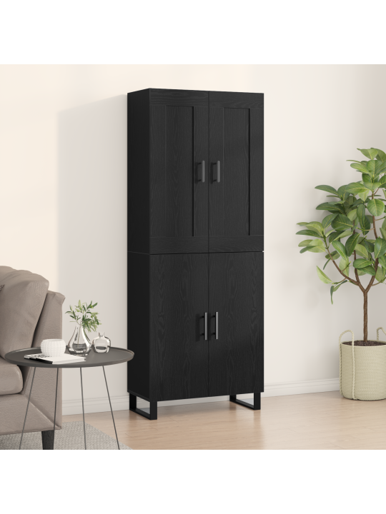 Kõrglauad must tamm 69.5x34x180 cm inseneripuit