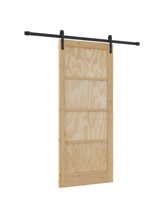 Libisev uks 86x198.5 cm 2 komplekti looduslik ja must